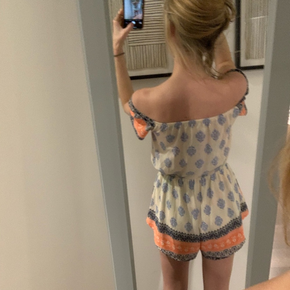 Mura Boutique OTS pattered romper - Picture 3 of 9